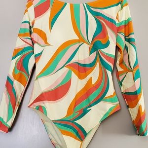NWT One piece long sleeve swimsuit